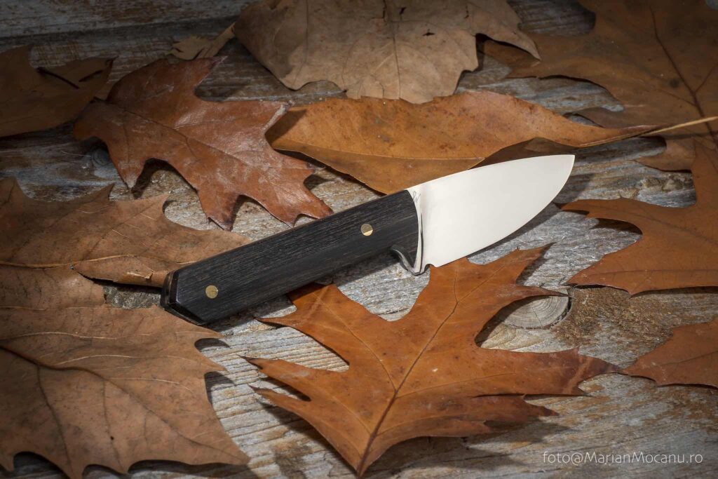 Hunting Neck knife — N690 Ebony Wood