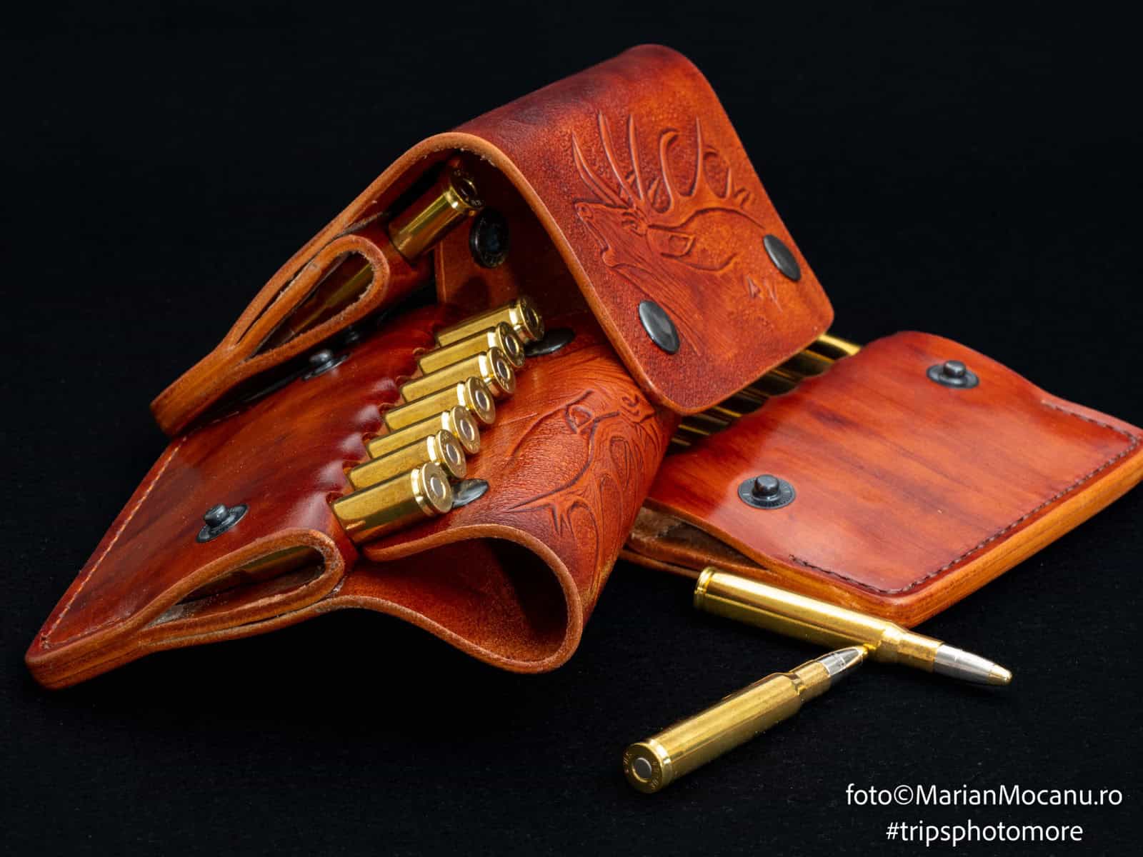 Leather bullets case