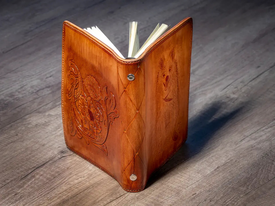 Leather diary